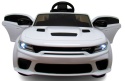 DODGE SRT BIAŁY Autko na akumulator EVA Skóra pilot
