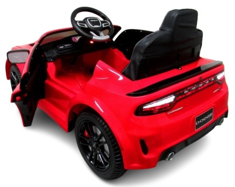 DODGE SRT CZERWONY Autko na akumulator EVA Skóra pilot