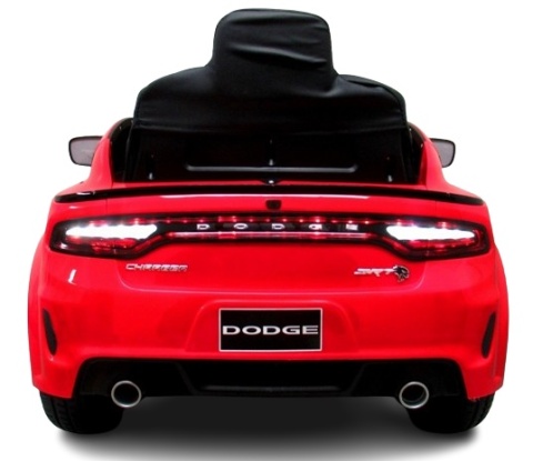 DODGE SRT CZERWONY Autko na akumulator EVA Skóra pilot