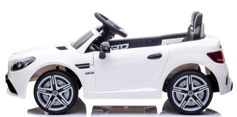 Mercedes SLC 300 BIAŁY Autko na akumulator Piankowe Koła Eva, miękki fotelik, Pilot