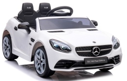 Mercedes SLC 300 BIAŁY Autko na akumulator Piankowe Koła Eva, miękki fotelik, Pilot
