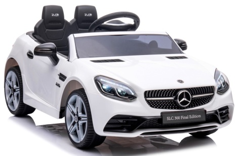 Mercedes SLC 300 BIAŁY Autko na akumulator Piankowe Koła Eva, miękki fotelik, Pilot