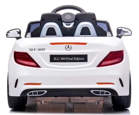 Mercedes SLC 300 BIAŁY Autko na akumulator Piankowe Koła Eva, miękki fotelik, Pilot