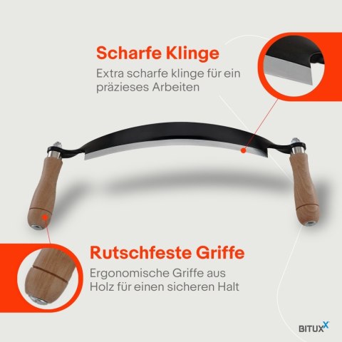 Piła do drewna, piła do cięcia wzdłużnego, strug, dłuto, skrobak proste 10'' Bituxx