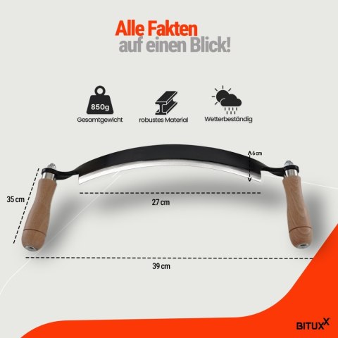 Piła do drewna, piła do cięcia wzdłużnego, strug, dłuto, skrobak proste 10'' Bituxx