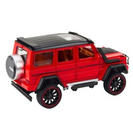 Samochód Terenowy Metalowy Napęd Pull-Back Otwierane Drzwi Czerwony 1:22