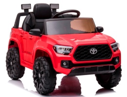 Toyota Tacoma CZERWONY Autko na akumulator miękki fotelik pilot