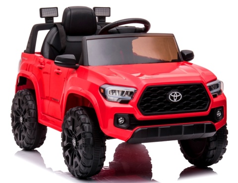 Toyota Tacoma CZERWONY Autko na akumulator miękki fotelik pilot