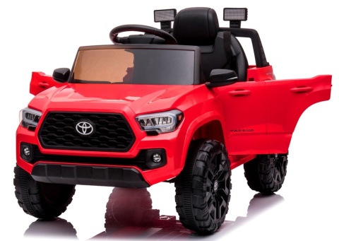 Toyota Tacoma CZERWONY Autko na akumulator miękki fotelik pilot