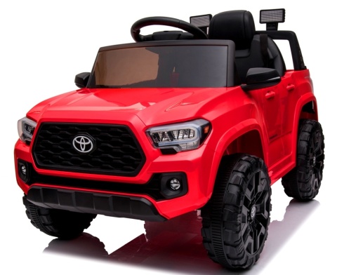Toyota Tacoma CZERWONY Autko na akumulator miękki fotelik pilot
