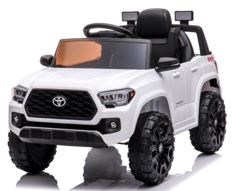 Toyota Tacoma BIAŁY Autko na akumulator miękki fotelik pilot