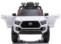 Toyota Tacoma BIAŁY Autko na akumulator miękki fotelik pilot