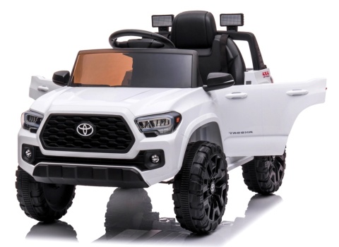 Toyota Tacoma BIAŁY Autko na akumulator miękki fotelik pilot