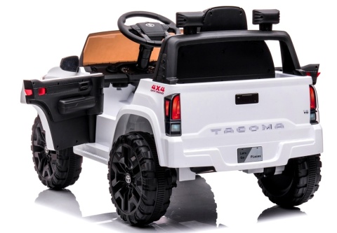 Toyota Tacoma BIAŁY Autko na akumulator miękki fotelik pilot
