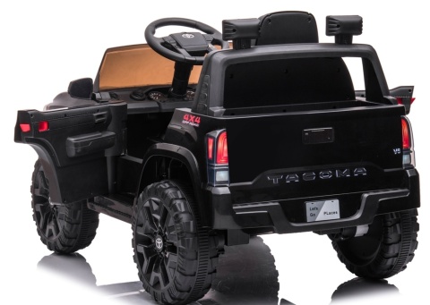 Toyota Tacoma CZARNY Autko na akumulator miękki fotelik pilot
