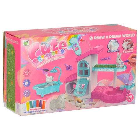 Hotel dla zwierząt domek spa dla psa kota zwierzątka akcesoria 26 elementów