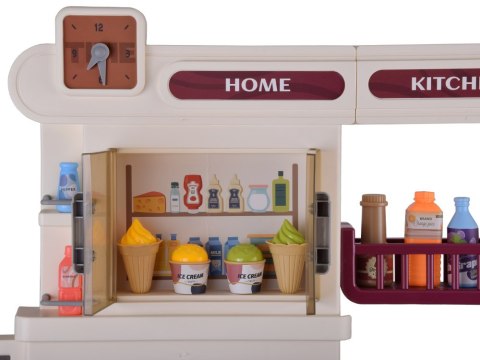 Interaktywna brązowa kuchnia dla dzieci+efekty: światło dźwięk para ZA5765