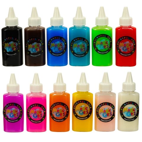 Klej żel kryształowy 3D crystal glue magiczna kuchnia szablony kreatywny zestaw 62 elementy morelowy