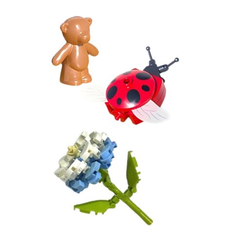 Klocki Konstrukcyjne Kompozycja Kwiaty Biedronka W Kopule 596 el.