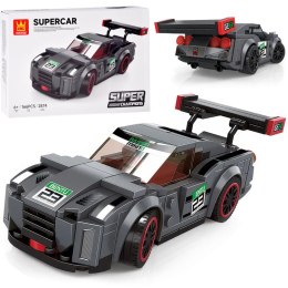 Klocki techniczne Sportowe auto SZARE 166-elementów + naklejki ZA5743