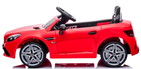 Mercedes SLC 300 CZERWONY Autko na akumulator Piankowe Koła Eva, miękki fotelik, Pilot