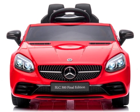 Mercedes SLC 300 CZERWONY Autko na akumulator Piankowe Koła Eva, miękki fotelik, Pilot