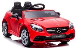 Mercedes SLC 300 CZERWONY Autko na akumulator Piankowe Koła Eva, miękki fotelik, Pilot