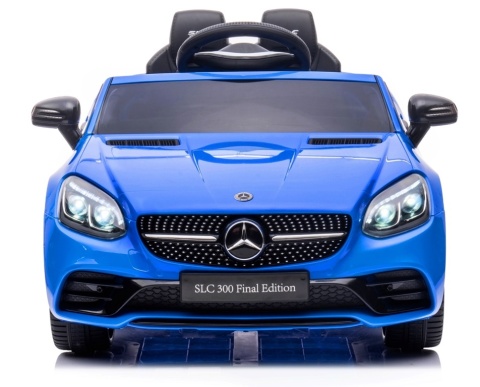 Mercedes SLC 300 NIEBIESKI Autko na akumulator Piankowe Koła Eva, miękki fotelik, Pilot