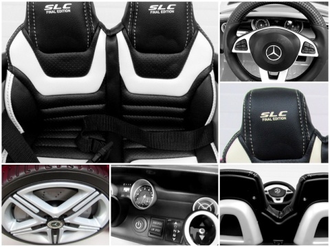 Mercedes SLC 300 NIEBIESKI Autko na akumulator Piankowe Koła Eva, miękki fotelik, Pilot