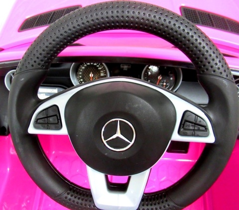 Mercedes SLC 300 RÓŻOWY Autko na akumulator Piankowe Koła Eva, miękki fotelik, Pilot