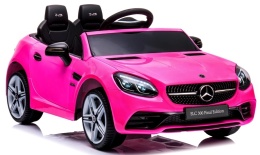 Mercedes SLC 300 RÓŻOWY Autko na akumulator Piankowe Koła Eva, miękki fotelik, Pilot