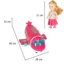Samolot dla lalek pasażerski 2w1 rozkładany akcesoria różowy