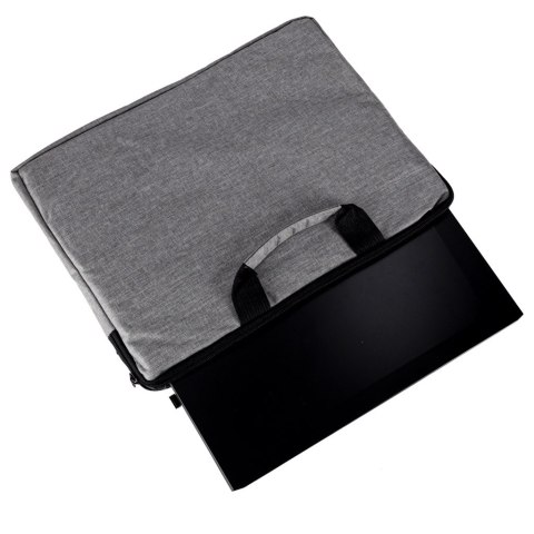 Torba na laptopa 15,6 cali etui pokrowiec teczka damska męska szara
