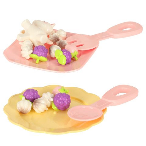 Tort urodzinowy piętrowy do krojenia na rzepy muzyka światła kuchnia 16 elementów różowy