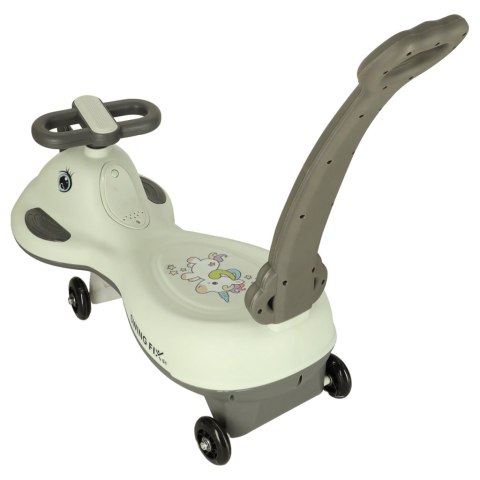 Jeździk grawitacyjny LED Swing FIX S1 skuter z rączką szary max 65kg