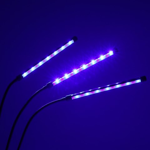 Lampa do roślin LED uprawy wzrostu panel 3 żarówki