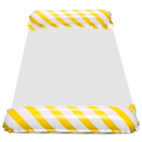 Materac dmuchany plażowy hamak wodny leżak fotel krzesło do pływania basenu żółty