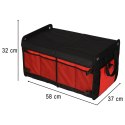Organizer do bagażnika torba do samochodu czarny czerwony 58x37x32