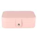Szkatułka pudełko na biżuterię organizer różowy