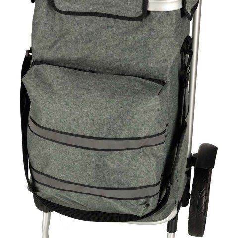 Wózek torba na zakupy na kółkach ze stelażem 100cm szary