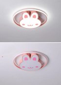 Lampa LED sufitowa plafon do pokoju dziecięcego ściemniana LUMELA + pilot króliczek