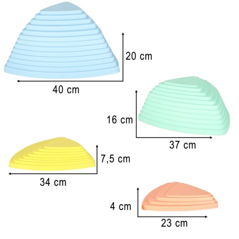 Ścieżka sensoryczna kamienie rzeczne do treningu równowagi podłoga to lawa gra 11 elementów pastelowa