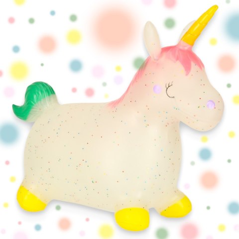 Skoczek dla dzieci do skakania z pompką gumowy jednorożec