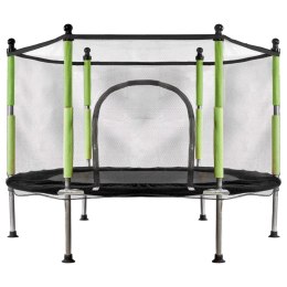 Trampolina do domu ogrodu dla dzieci siatka piłki 140cm 55inch zielona
