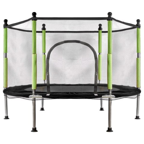 Trampolina do domu ogrodu dla dzieci siatka piłki 140cm 55inch zielona