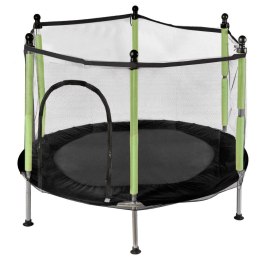 Trampolina do domu ogrodu dla dzieci siatka piłki 140cm 55inch zielona