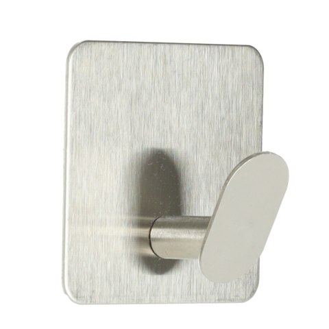 Wieszaki ścienne łazienkowe samoprzylepne srebrne zestaw 4 sztuki POWYSTAWOWE