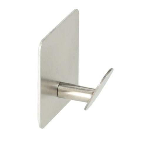 Wieszaki ścienne łazienkowe samoprzylepne srebrne zestaw 4 sztuki POWYSTAWOWE