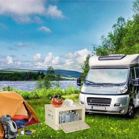 Organizer do bagażnika samochodowy pudełko skrzynka składana 25l szara