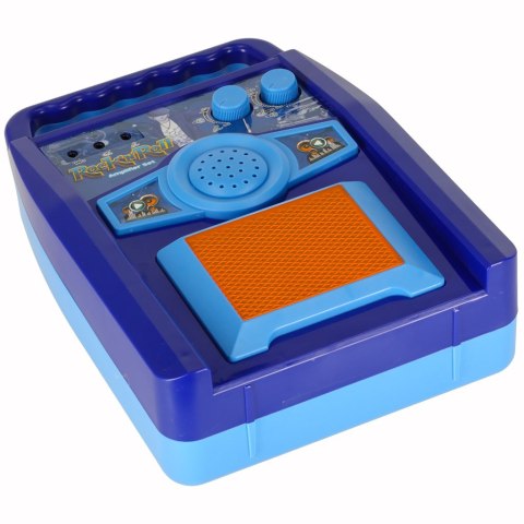 Gitara elektryczna rockowa ze wzmacniaczem mikrofonem dla dzieci niebieska